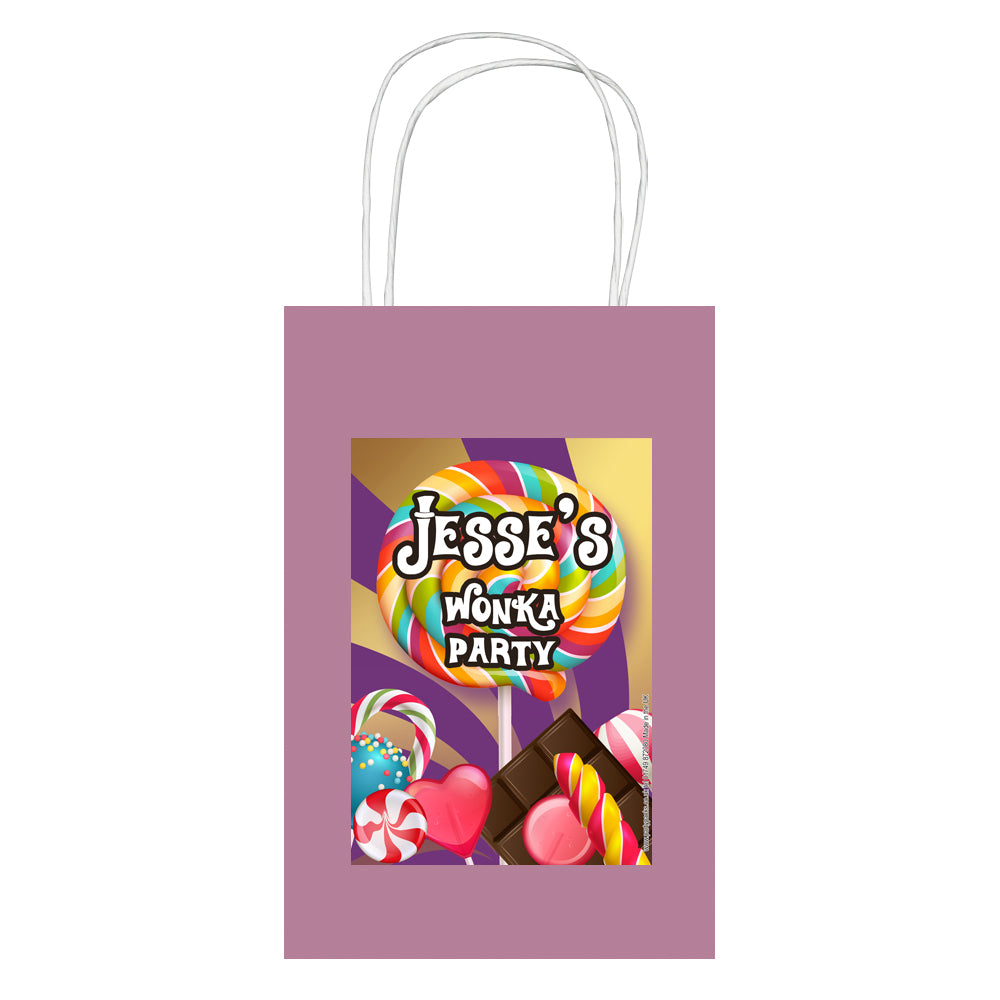 Wonka Chocolate Factory Personalised Paper Party Bags - Pack of 12