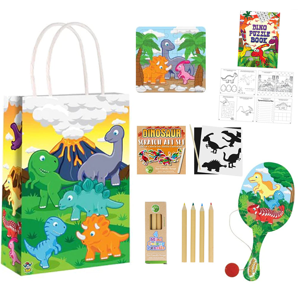 Dinosaur Plastic Free Party Bag Kit with Contents - Each