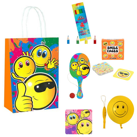 Smiley Face Plastic Free Party Bag Kit with Contents - Each