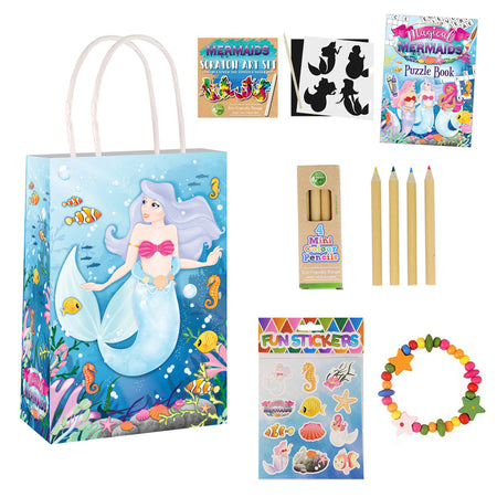 Mermaid Plastic Free Party Bag Kit with Contents - Each