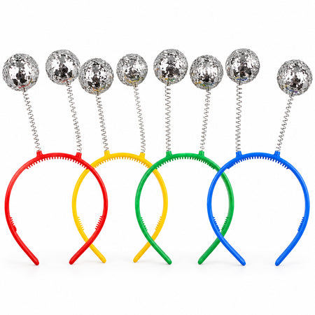 Silver Glitter Ball Head Boppers - Assorted Colours - Each