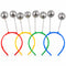 Silver Glitter Ball Head Boppers - Assorted Colours - Each