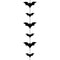 Black Bat Hanging Halloween Garland - 1.5m