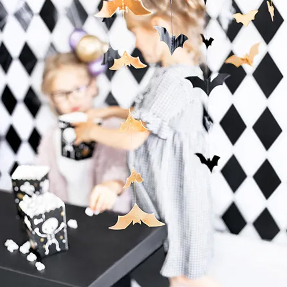 Gold Bat Hanging Halloween Garland - 1.5m