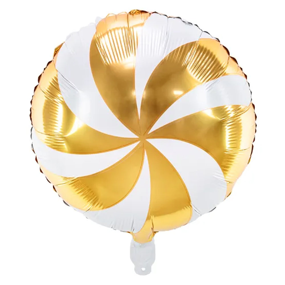 Candy Swirl Gold Foil Balloon - 18"