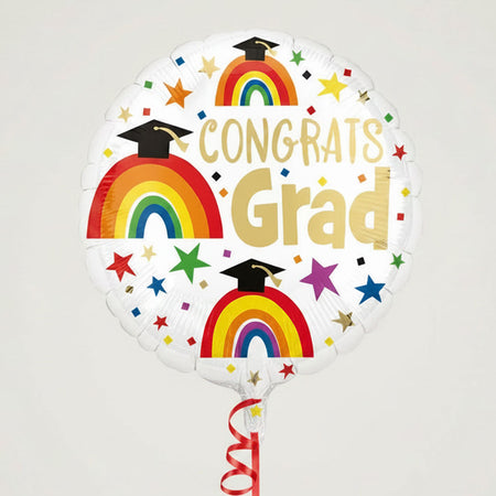 Congrats Grad Rainbow Foil Balloon - 18