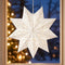 Large White Paper Star Hanging Christmas Decoration - 50cm