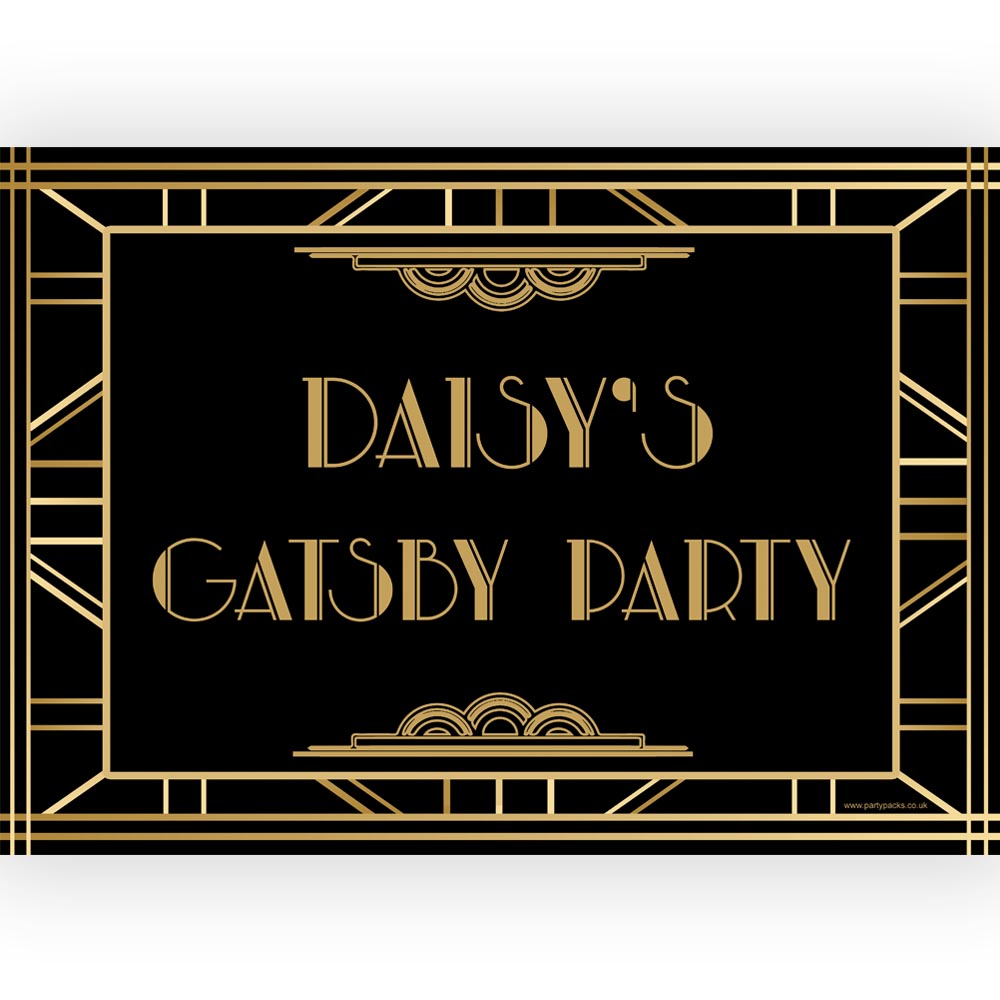 Gatsby 1920's Personalised Poster - Pack of 2 - A3