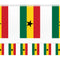 Ghana Paper Flag Bunting Decoration - 2.4m
