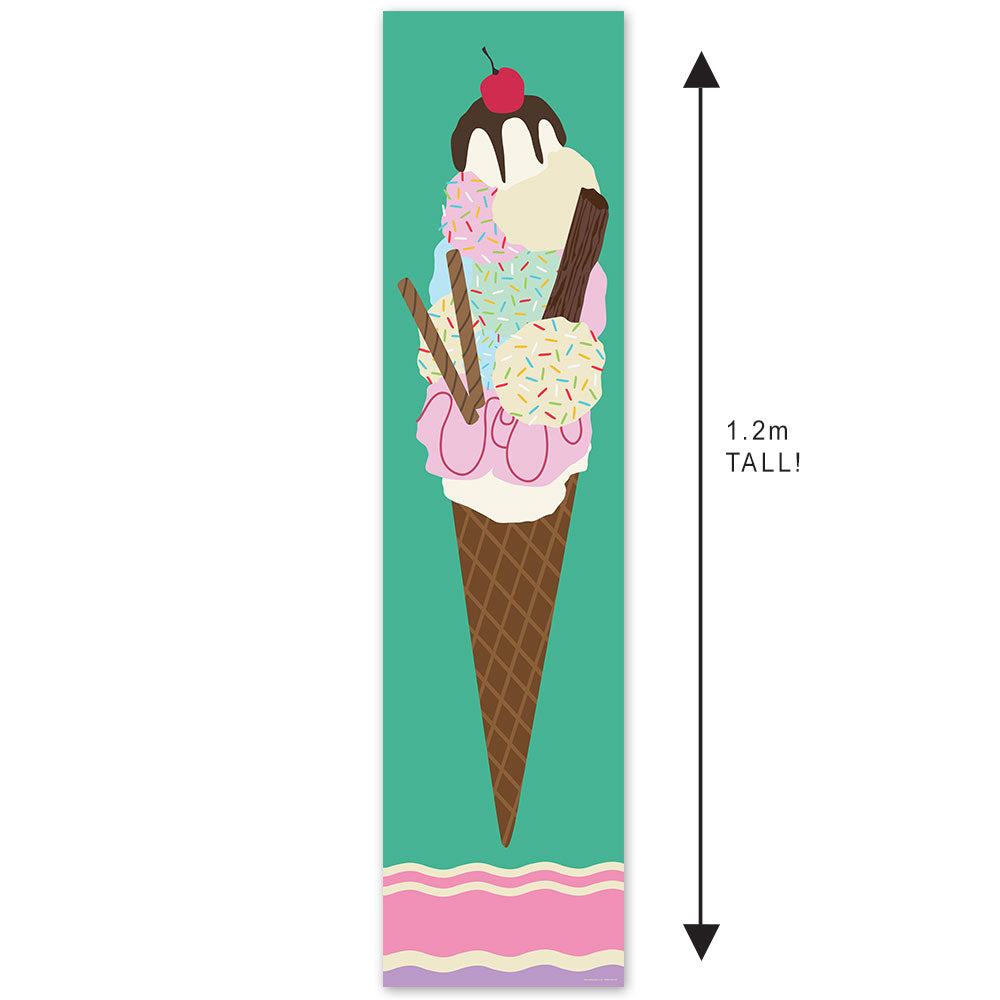 Giant Ice Cream Portrait Banner - 30cm x 120cm