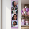 Personalised Multi Photo Giant Photobooth Strip Banner - Lilac - 30cm x 120cm
