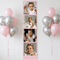 Personalised Multi Photo Giant Photobooth Strip Banner - Pale Pink - 30cm x 120cm
