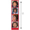 Personalised Multi Photo Giant Photobooth Strip Banner - Red - 30cm x 120cm