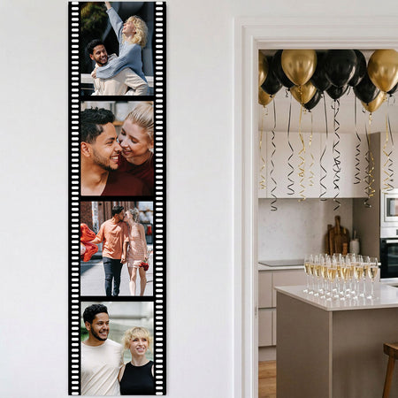 Personalised Multi Photo Giant Photobooth Movie Strip Banner - 30cm x 120cm