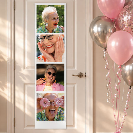 Personalised Multi Photo Giant Photobooth Strip Banner - 30cm x 120cm