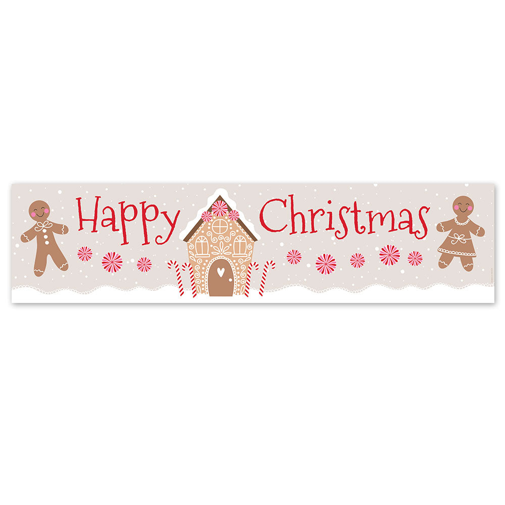 Gingerbread Christmas Banner - 120cm x 30cm