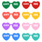 Glasto 2025 Festival Heart Shape Glasses - Assorted Colours - Pack of 8