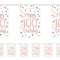 Rose Gold Glitz 100th Birthday Paper Bunting Decoration - 2.4m