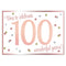Rose Gold Glitz 100th Birthday Time to Celebrate Poster - A3