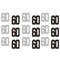Birthday Glitz Black & Silver 60th Hanging Swirl Decorations - 80cm - Pack of 6