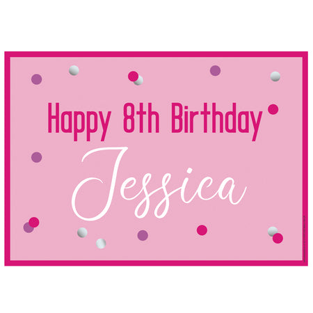Glitz Pink Personalised Poster - A3