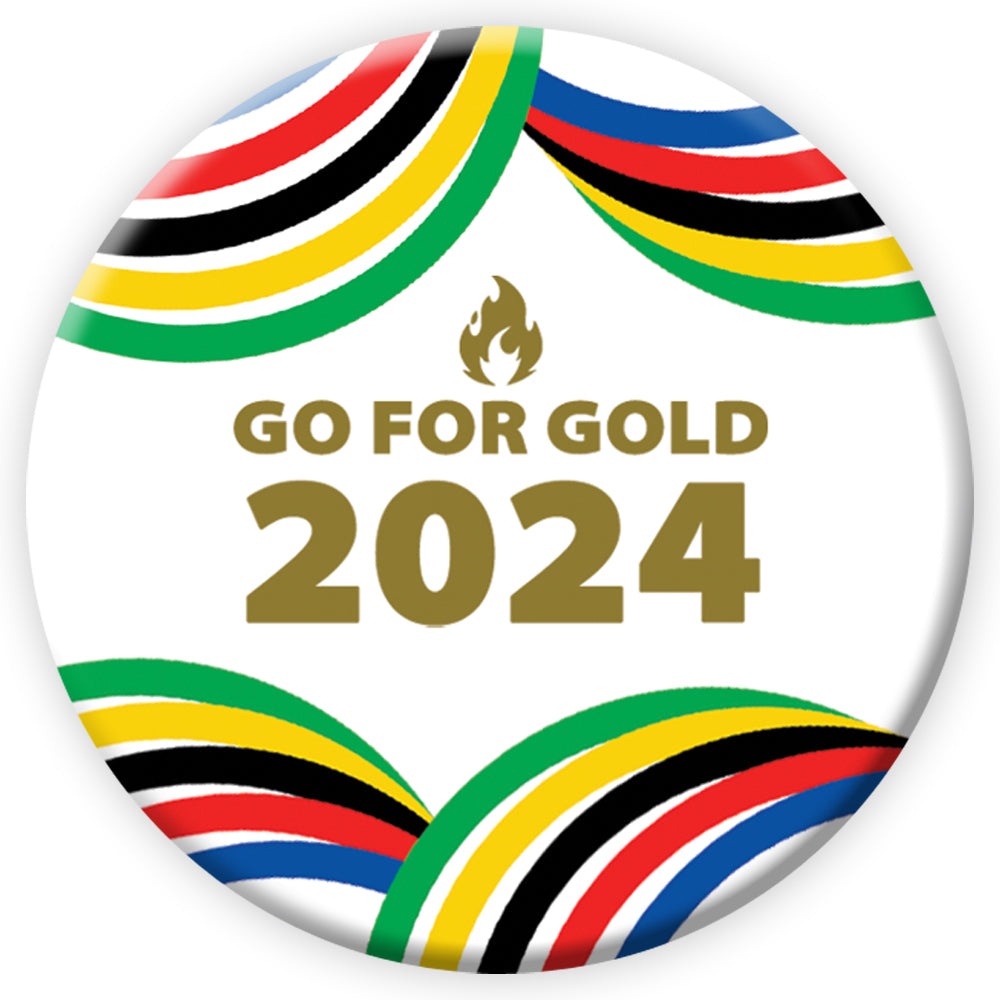 Go for Gold Summer World Games Badge - 58mm - Each