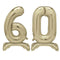 Gold Number 60 Air-Filled Standing Balloons - 30