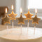 Gold Star Cake Candles - Pack of 5