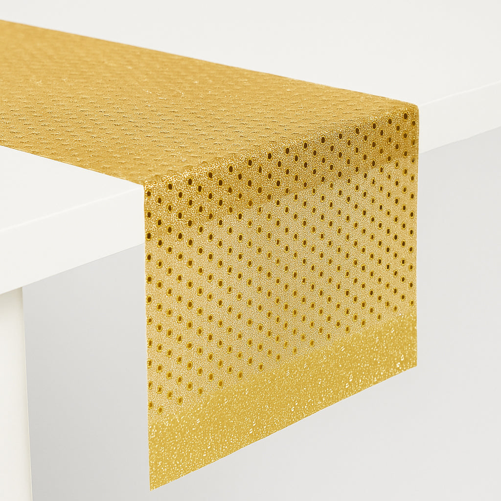 Gold Sequin Fabric Table Runner - 1.1m