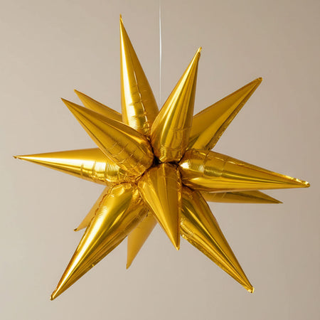 Gold Star 3D Foil Balloon - 27