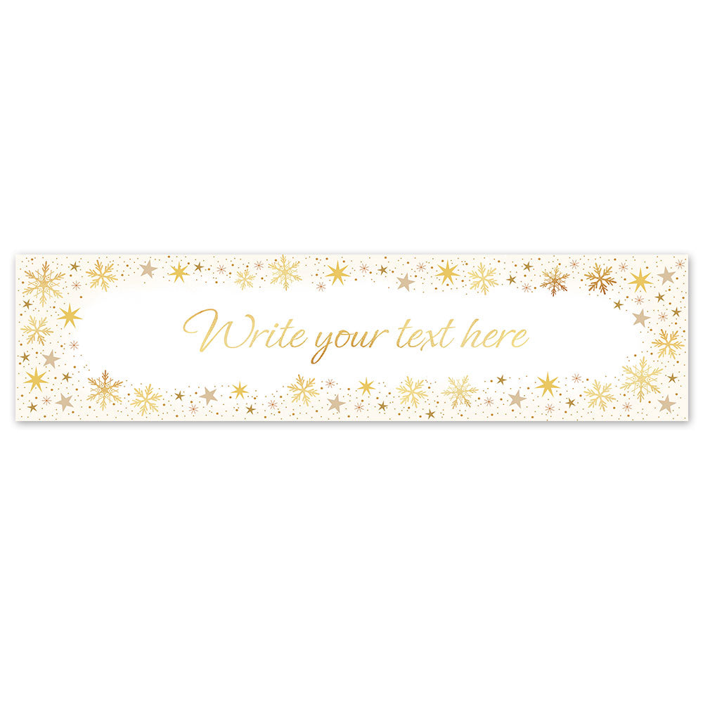 Gold Stars Personalised Banner - 1.2m