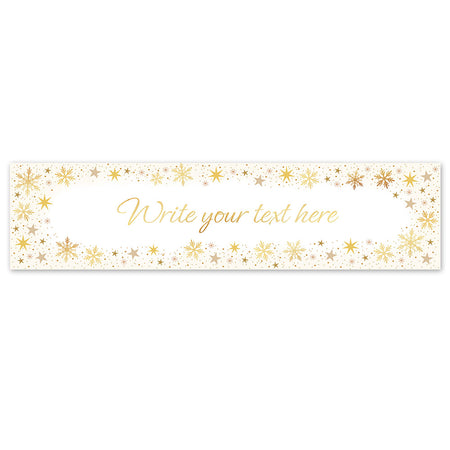Gold Stars Personalised Banner - 1.2m
