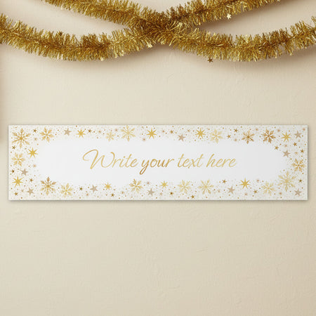 Gold Stars Personalised Banner - 1.2m