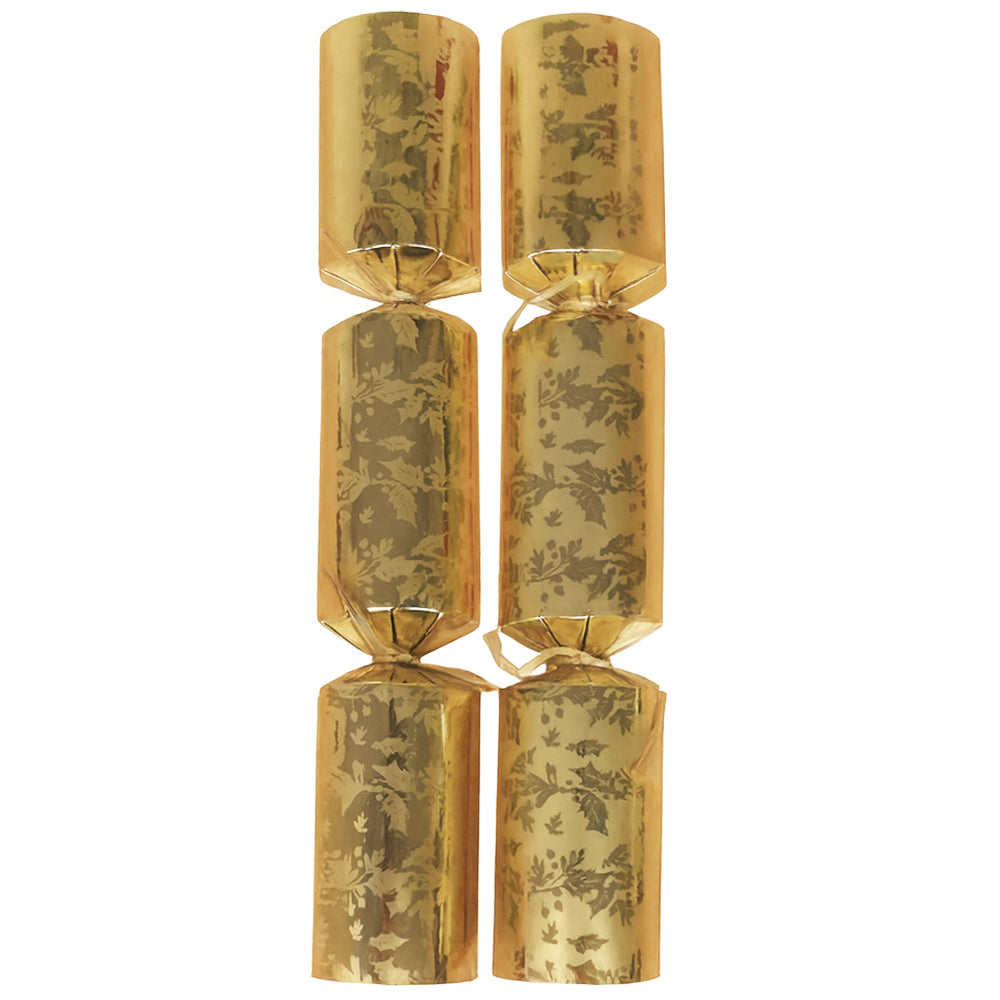 Gold Holly Berry Christmas Crackers - 11" - Plastic Free - Each