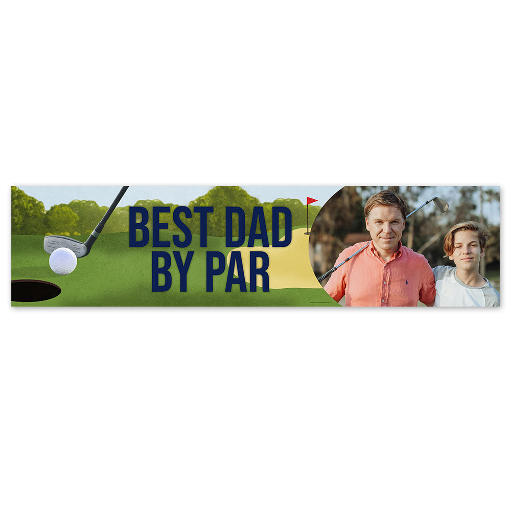 Best Dad by Par Personalised Golf Banner  - 120cm x 30cm