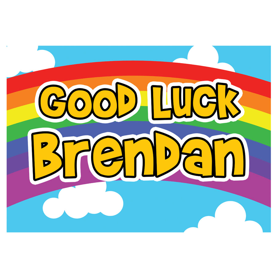 Personalised Good Luck Poster A3 | Rainbow Design – Party Packs