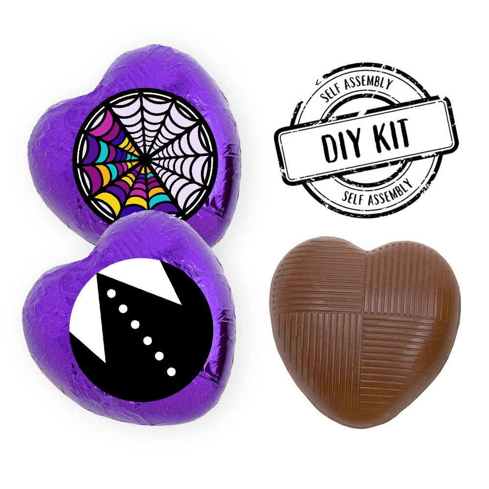 Gothic Girl Heart Chocolates - Dark Romance Treats (Pack of 24)