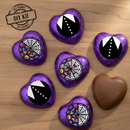 Gothic Girl Heart Chocolates - Dark Romance Treats (Pack of 24)