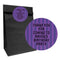 Gothic Girl Paper Party Bag with Personalised Round Stickers - Pack of 12 | Custom Party Favours