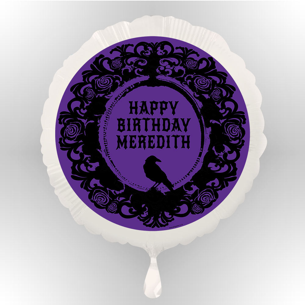 Gothic Girl Personalised Balloon (Not Inflated)