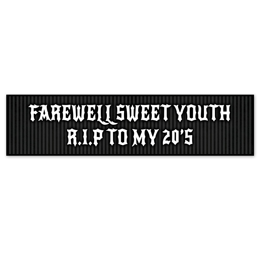 Personalised Gothic Farewell Sweet Youth Banner - 120cm x 30cm