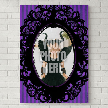 Gothic Girl Ornate Frame Personalised Poster - Custom A3 Print