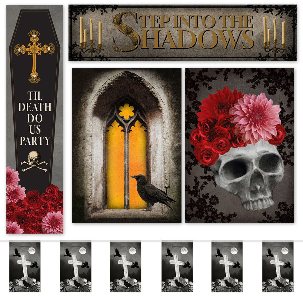 Gothic Macabre Paper Decoration Pack
