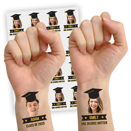 Graduation Personalised Temporary Tattoos - Sheet of 16