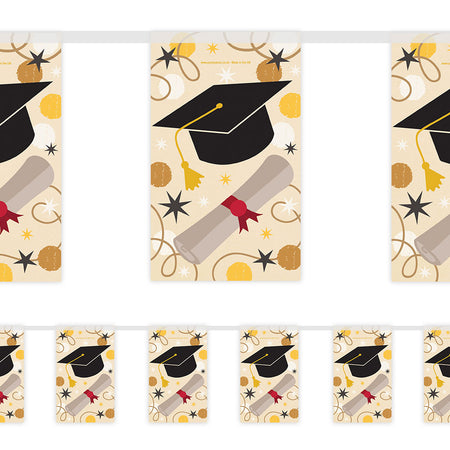 Graduation Star and Swirls Paper Bunting Decoration - 2.4m