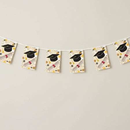 Graduation Star and Swirls Paper Bunting Decoration - 2.4m