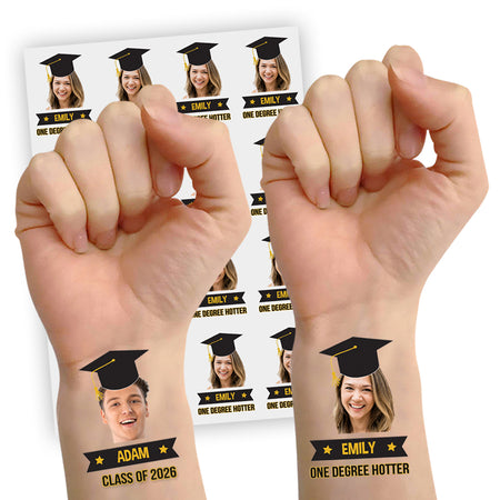 Graduation Personalised Temporary Tattoos - Sheet of 16