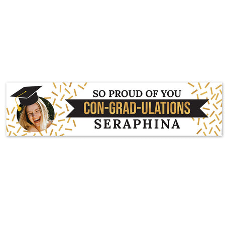 Personalised Photo Congradulations Banner - 120cm x 30cm
