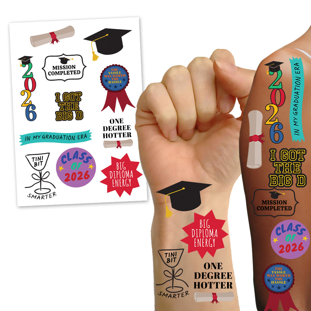 Graduation Tattoos - Sheet of 11