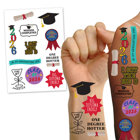 Graduation Tattoos - Sheet of 11